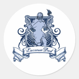 Sticker Rond Lacrosse Papa