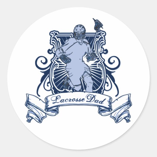 Sticker Rond Lacrosse Papa (Devant)