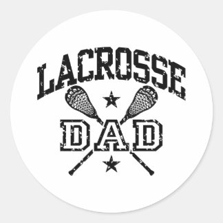 Sticker Rond Lacrosse Papa