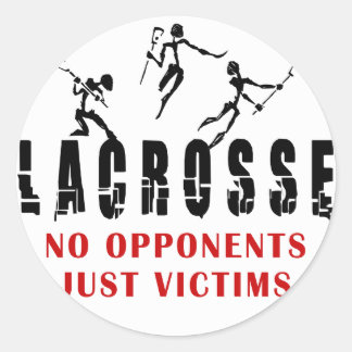 Sticker Rond Lacrosse Pas d'adversaires Juste Victimes T-Shirts