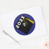 Sticker Rond Lacrosse Player Senior Night 2025 (Enveloppe)