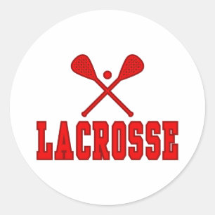Sticker Rond Lacrosse rouge