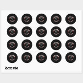 Sticker Rond Lacrosse Senior Maman (Feuille)