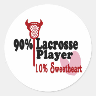 Sticker Rond Lacrosse Sweetheart