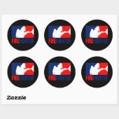 Sticker Rond L'action des pompiers (Feuille)