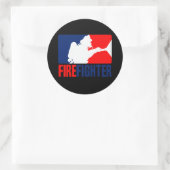 Sticker Rond L'action des pompiers (Sac)