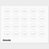 Sticker Rond Lactose-Free Request Sticker, White - Navy (Feuille)