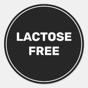 Sticker Rond Lactose Sans Allergie Sûr Culinaire