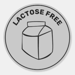 Sticker Rond Lactose Sans Allergie Sûr Culinaire