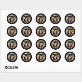 Sticker Rond Lacy Photo Graduation (Feuille)