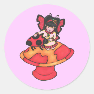 Sticker Rond Ladbug Fairy
