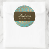 Sticker Rond Ladonna Damask Brown Topaz (Sac)