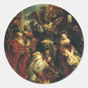 Sticker Rond L'Adoration des Mages par Pierre Paul Rubens