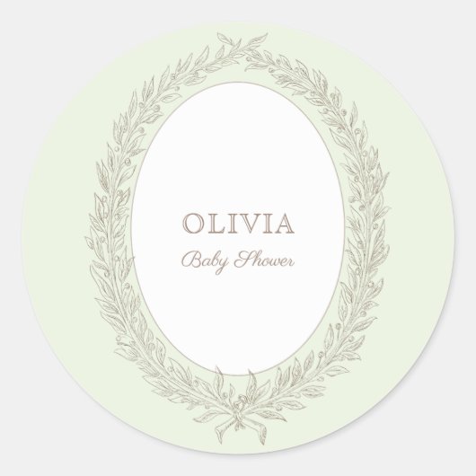 Sticker Rond Laduree French Caffee Bonjour Bebe Green (Devant)