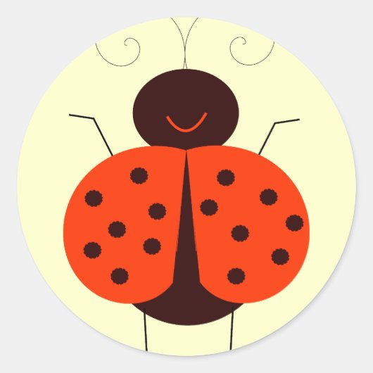 Sticker Rond Lady Bug (Devant)