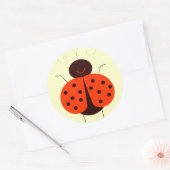 Sticker Rond Lady Bug (Enveloppe)