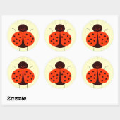Sticker Rond Lady Bug (Feuille)
