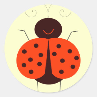 Sticker Rond Lady Bug