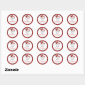 Sticker Rond Lady Bug Baby Shower  (Feuille)