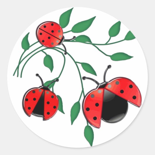 Sticker Rond Lady Bug, Lady Bug (Devant)