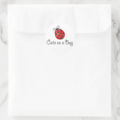 Sticker Rond Lady Bug - mignonne comme un bug (Sac)