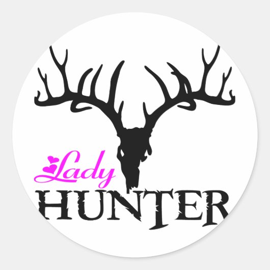STICKER ROND LADY DEER HUNTER (Devant)
