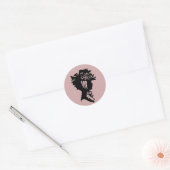 Sticker Rond Lady in a Bonnet 28 Blush Pink AH2010 (Enveloppe)