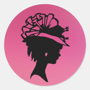 Sticker Rond Lady in a Bonnet 7 Pink Ice AH2010