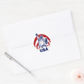 STICKER ROND LADY LIBERTY USA (Enveloppe)
