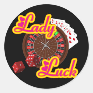 STICKER ROND LADY LUCK