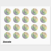 Sticker Rond Lady Luck Harlequin (Feuille)