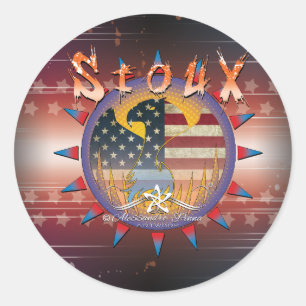 Sticker Rond Lady Sioux