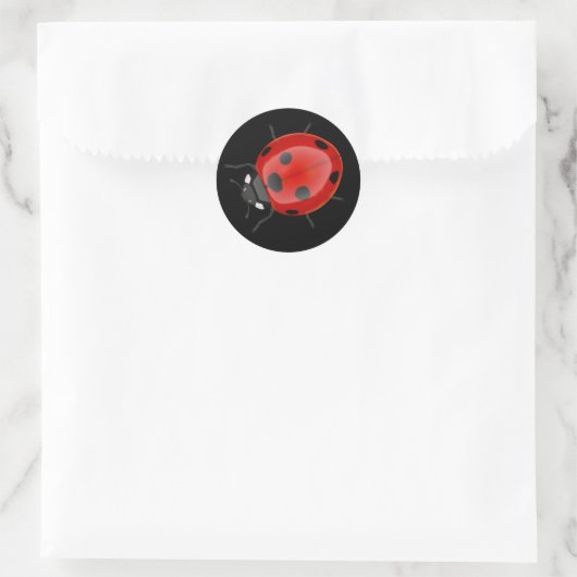 Sticker Rond Ladybug (Sac)