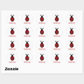 Sticker Rond Ladybug (Feuille)