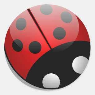 Sticker Rond Ladybug