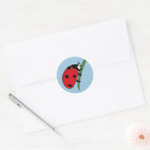 Sticker Rond Ladybug à la soif (Enveloppe)