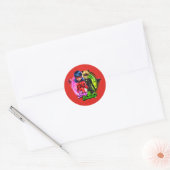 Sticker Rond Ladybug & Cat Noir | Lucky & Charming (Enveloppe)