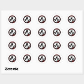 Sticker Rond Ladybug Initial M (Feuille)