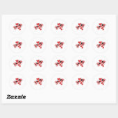Sticker Rond Ladybug Love (Feuille)