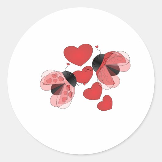 Sticker Rond Ladybug Love (Devant)