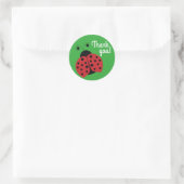 Sticker Rond Ladybug Merci (Sac)