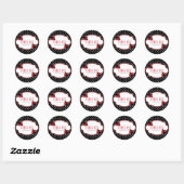 Sticker Rond Ladybug Red & Black Shower Party Favoriser les aut (Feuille)