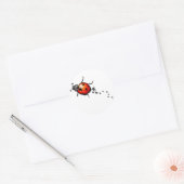 Sticker Rond Ladybug Rockstar (Enveloppe)