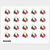Sticker Rond Ladybug Stroll (Feuille)