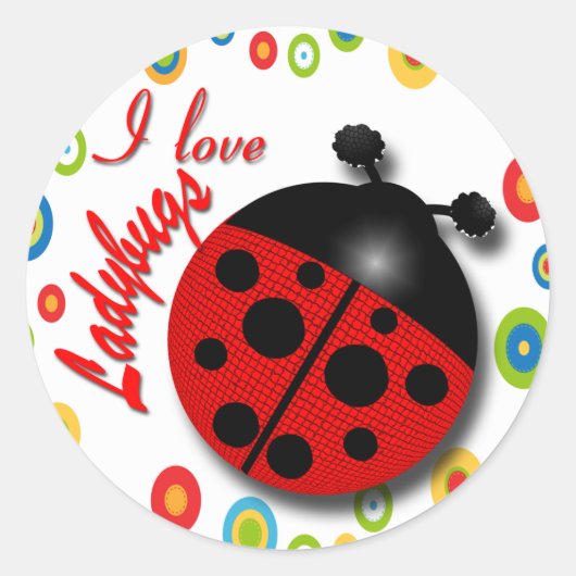 Sticker Rond Ladybugs (Devant)