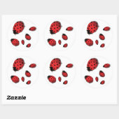 Sticker Rond Ladybugs (Feuille)