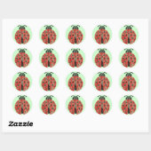 Sticker Rond ladybugz. (Feuille)