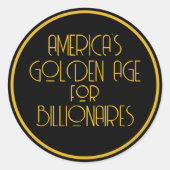Sticker Rond L'âge d'or des milliardaires américains (Devant)