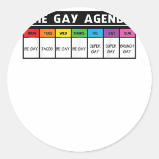 Sticker Rond L'agenda gay - Fierté LGBT