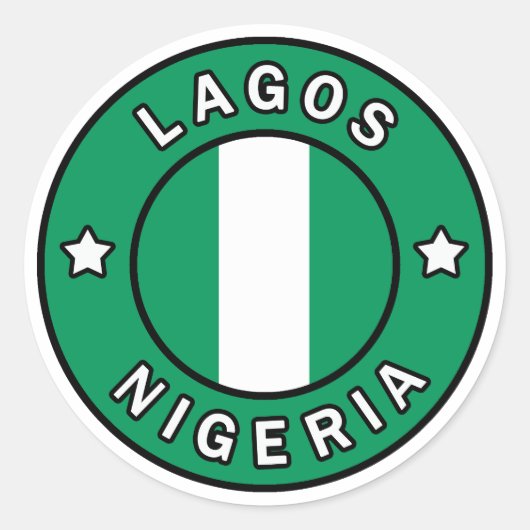 Sticker Rond Lagos Nigeria (Devant)